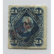 ARGENTINA SERVICIO OFICIAL GJ 032 ESTAMPILLA USADA U$ 25 RARA !!